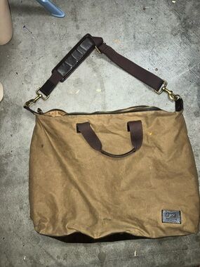 UGG Brown Canvas Duffel with Adjustable Shoulder Strap